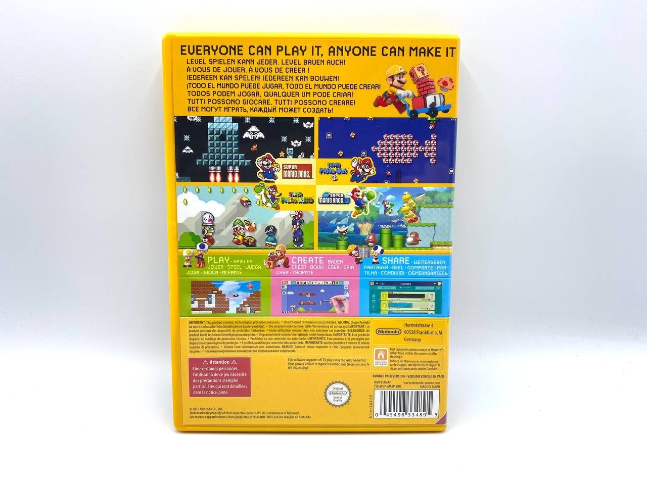 Super Mario Maker Nintendo Wii U 2015 Inglese Completo Funzionante