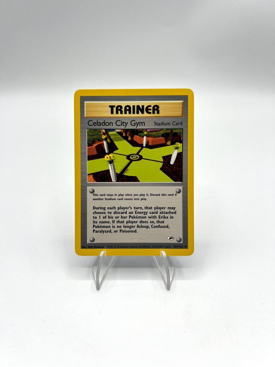 Carta Pokémon Celadon City Gym 107/132 Vintage no holo Inglese Gym Heroes Good