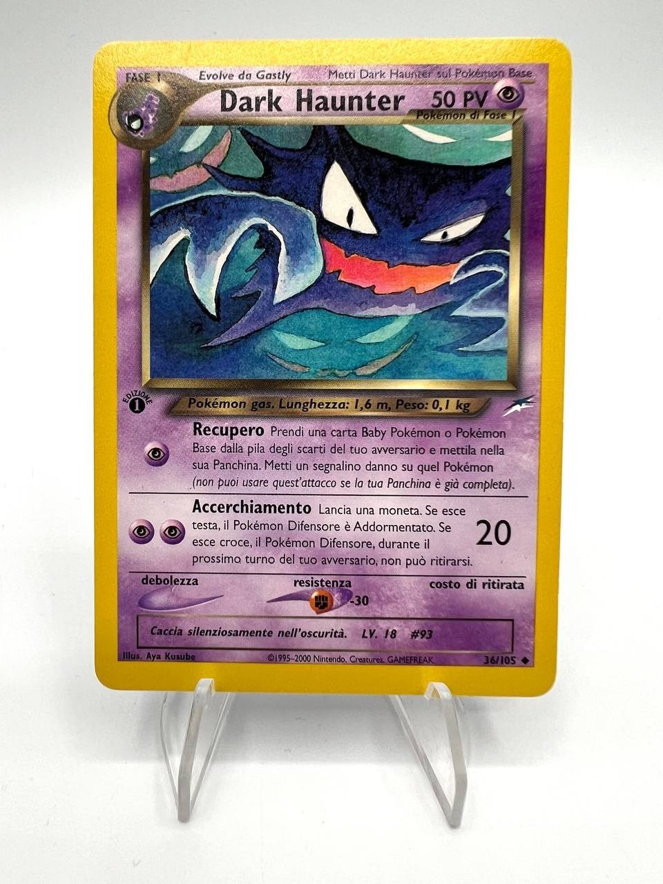Carta Pokemon Dark Haunter set Neo Destiny 36/105 EXC 1a Edizioni Italiano