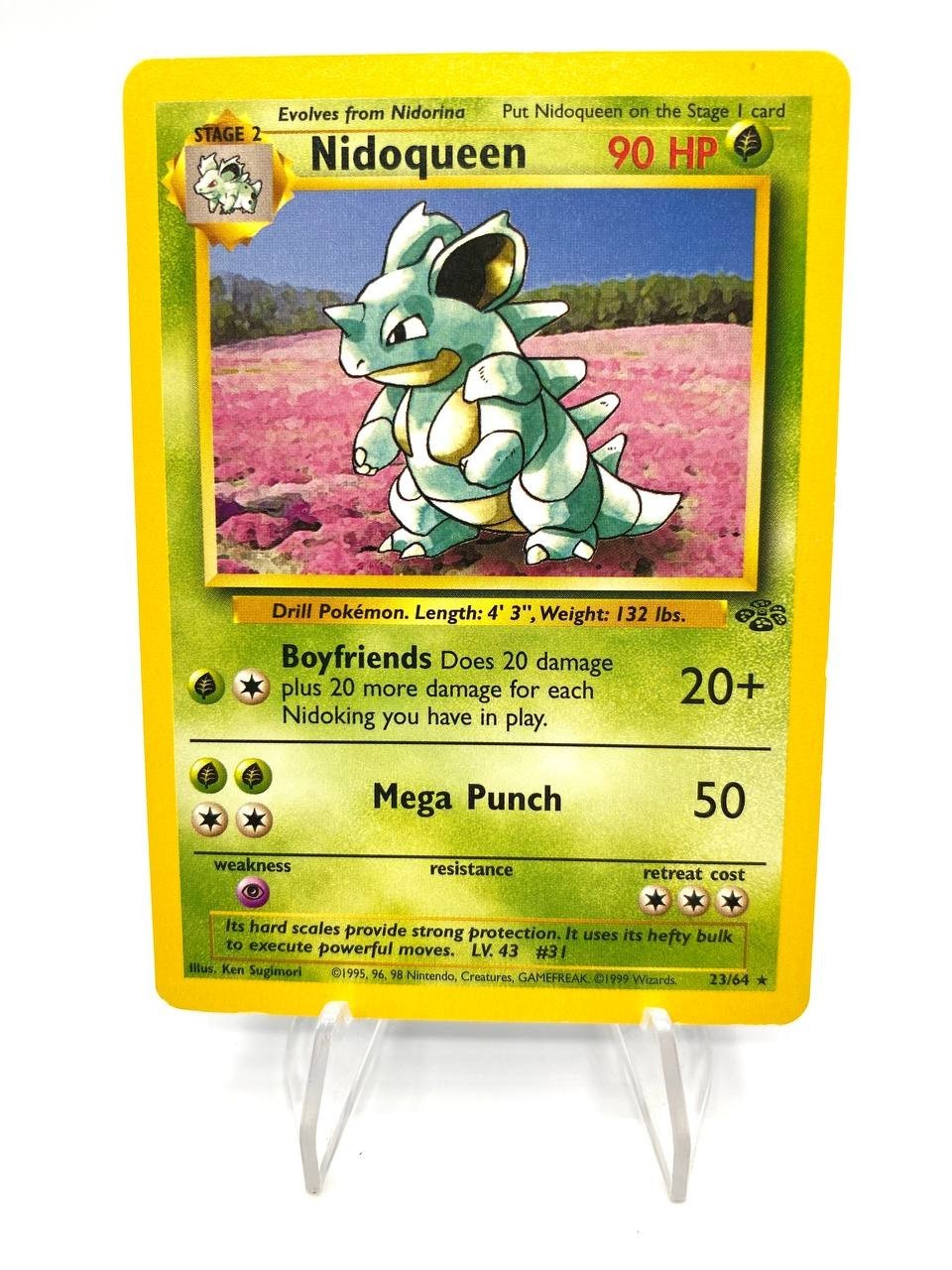 Carta Pokemon Nidoqueen 23/64 set Jungle Inglese ENG Vintage Good no holo
