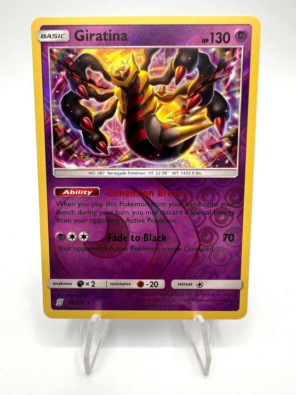 Carta pokemon Giratina 86/236 Unified Minds Holo reverse Inglese Near mint