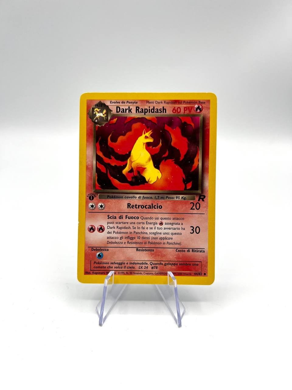 Carta pokemon Dark Rapidash 44/82 set Team Rocket Vintage Good No holo Italiano