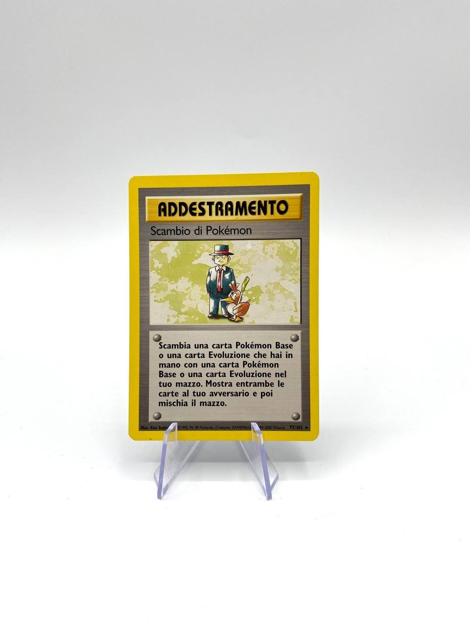 Carta Addestramento Scambio Di Pokemon italiano set base BS 77/102 Excellent