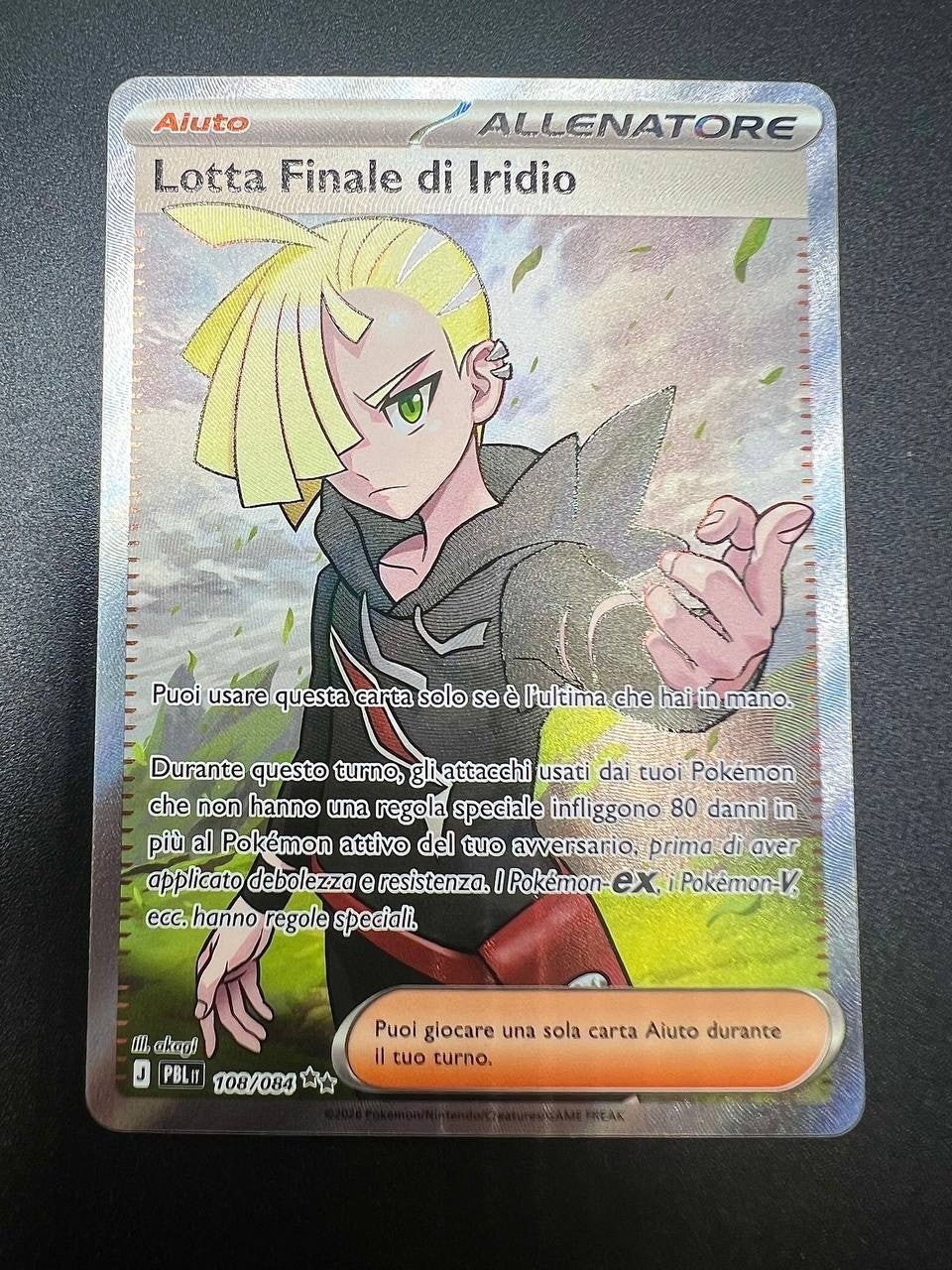 POKEMON Lotta Finale di Iridio PBL 108/084  Buio Pesto Italiano Near Mint ITA NM