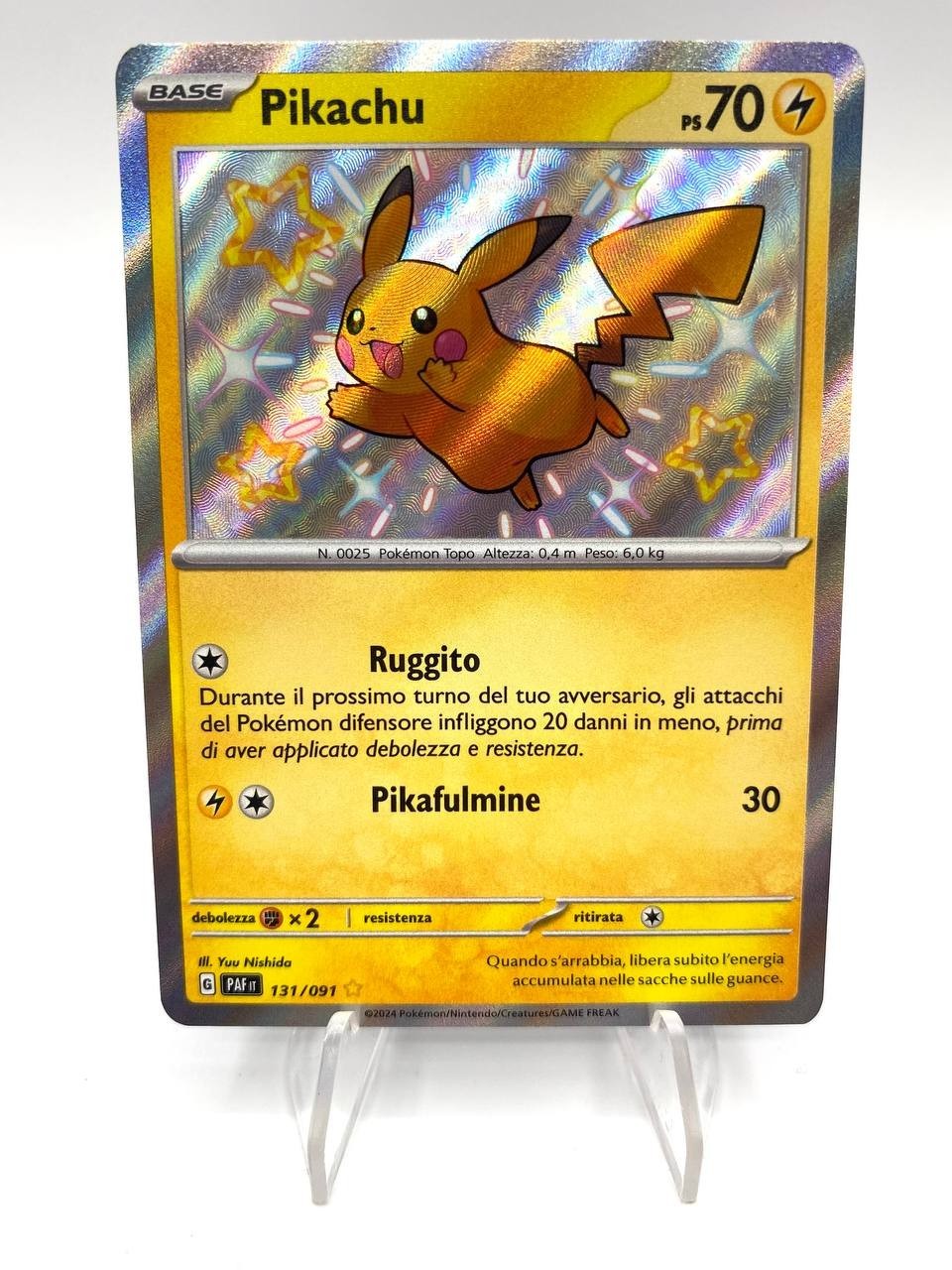 Carta Pokèmon Pikachu PAF 131/091 set Destino Di Paldea Near Mint Holo Italiano