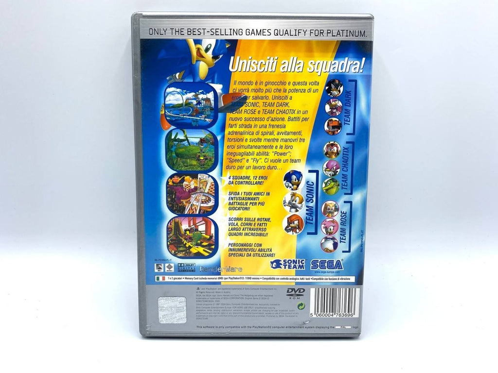 Sonic Heroes Platinum PlayStation 2 2003 Completo funzionante Italiano
