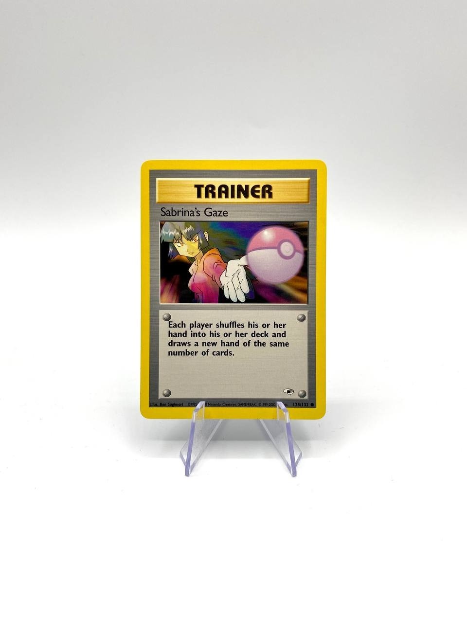 Carta pokemon Sabrina's Gaze 125/132 set Gym Heroes good Vintage Inglese