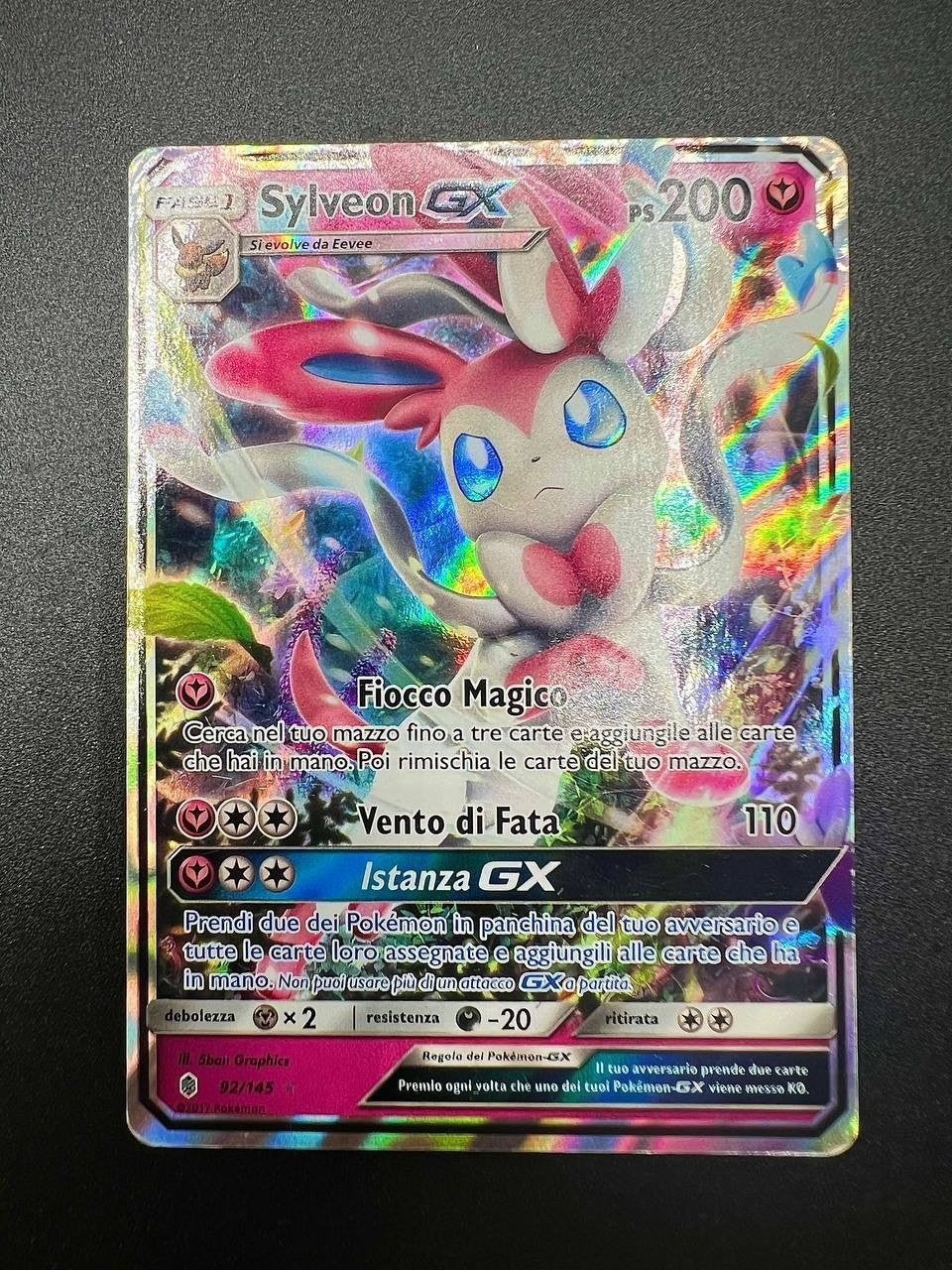 Pokemon Sylveon GX GRI 92/145 Guardiani Nascenti Italiano ITA Carta PO