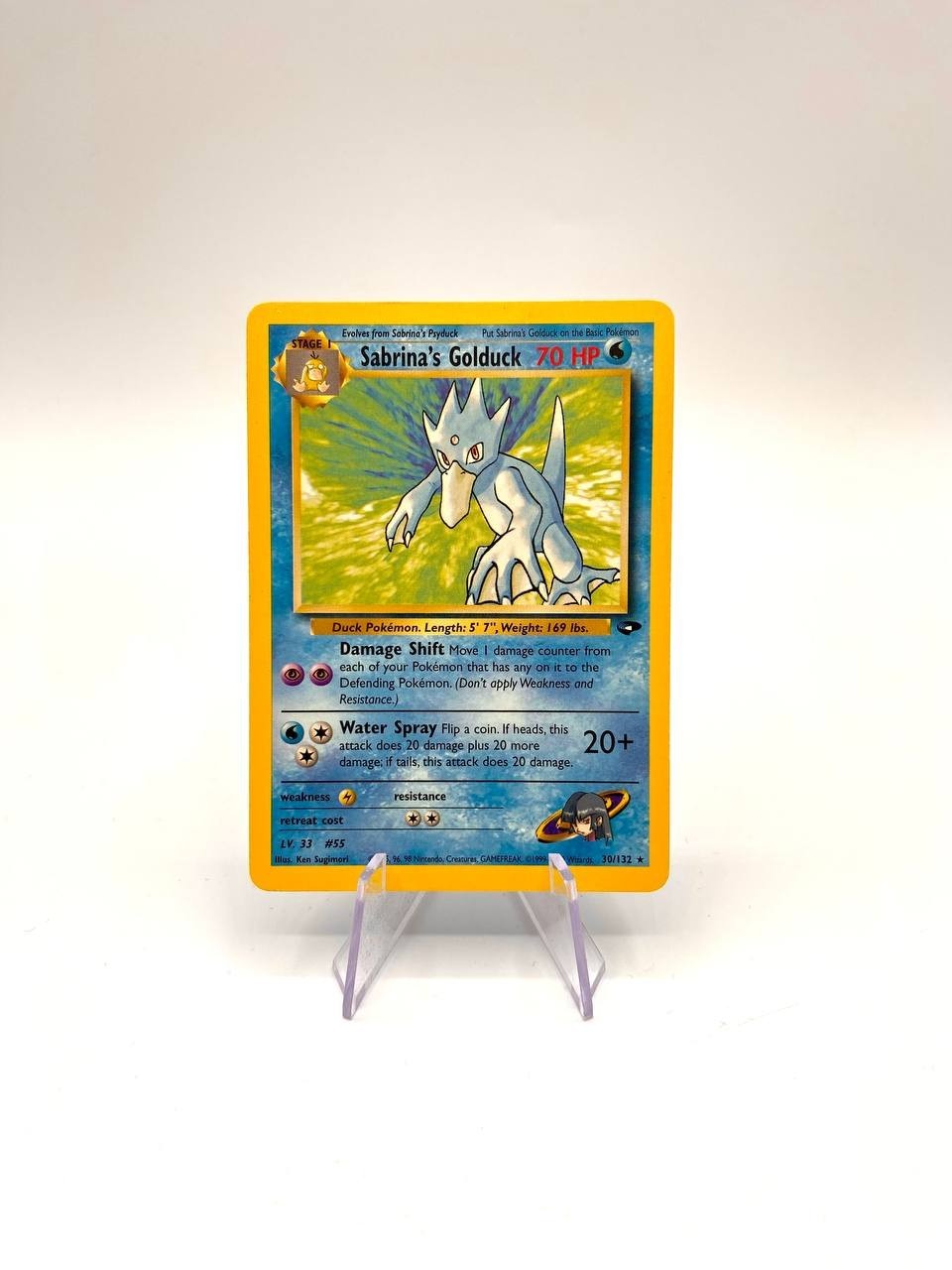 Carta pokemon Sabrina's Golduck 30/132 set Gym Challenge Inglese No holo Good