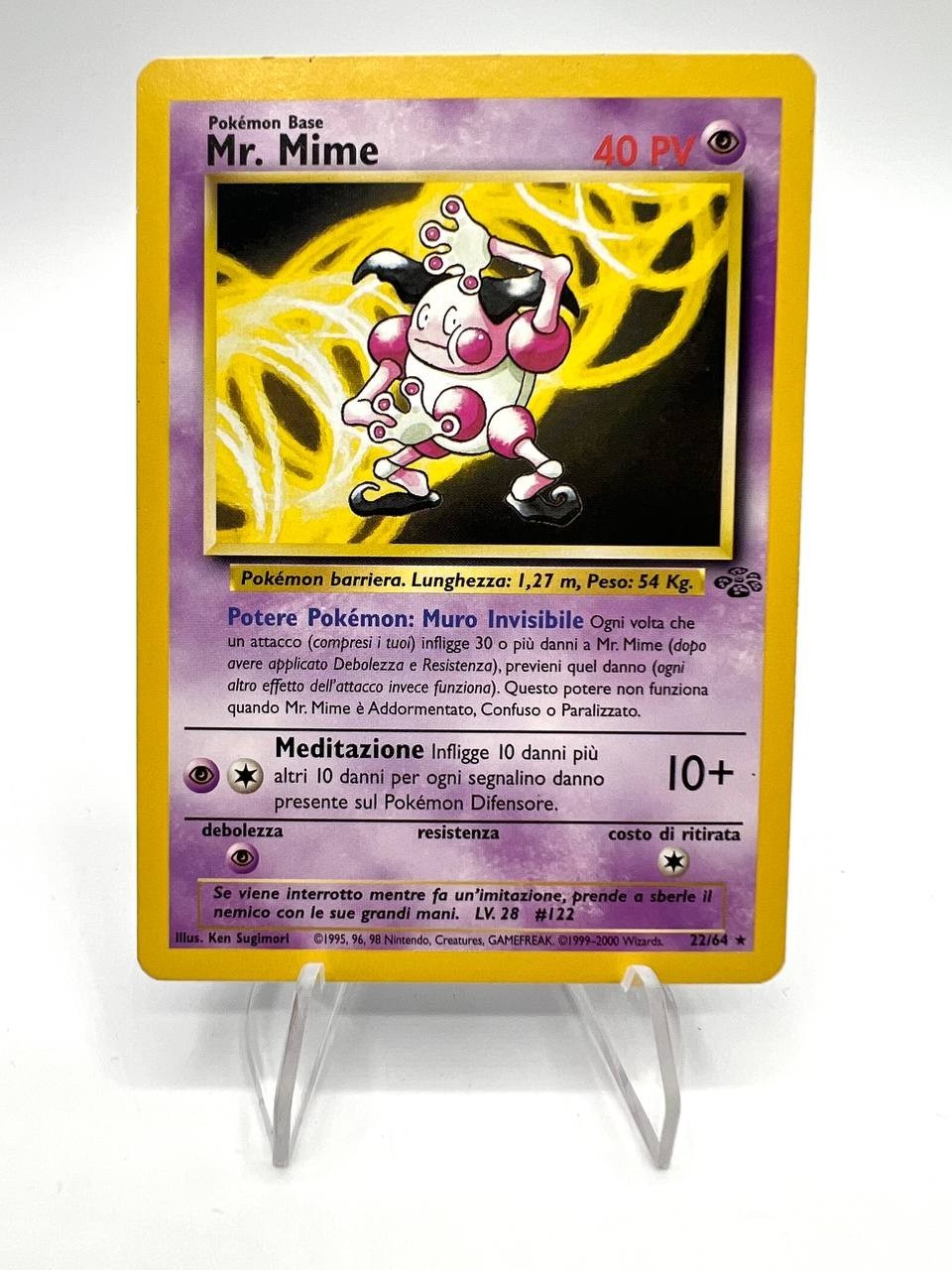 Carta Pokemon Mr. Mime 22/64 set Jungle JU Vintage No holo Excellent Italiano