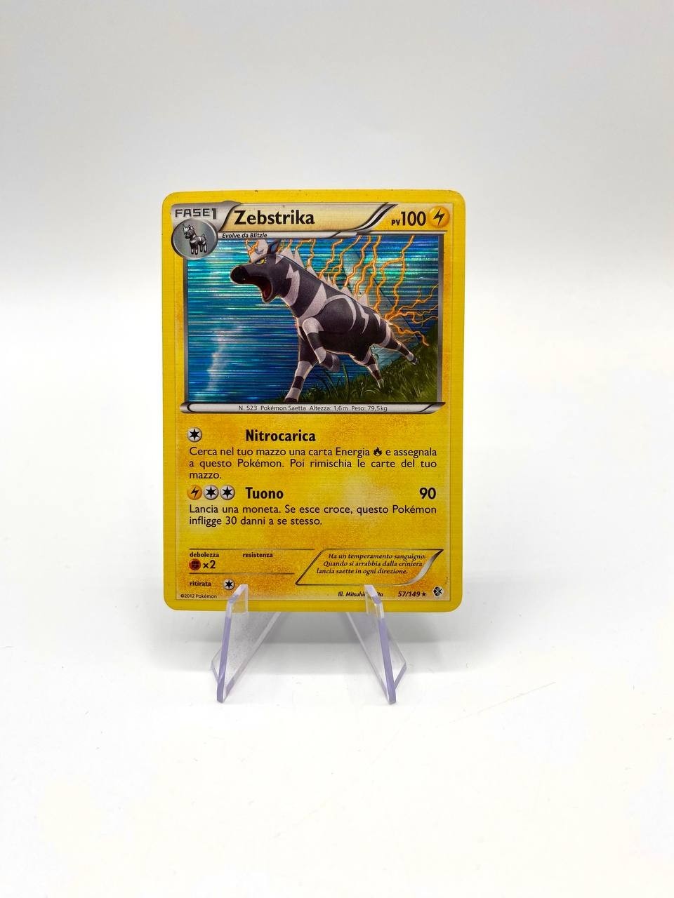 Carta pokemon Zebstrika Holo 57/149 set Confini varcati Italiano Poor