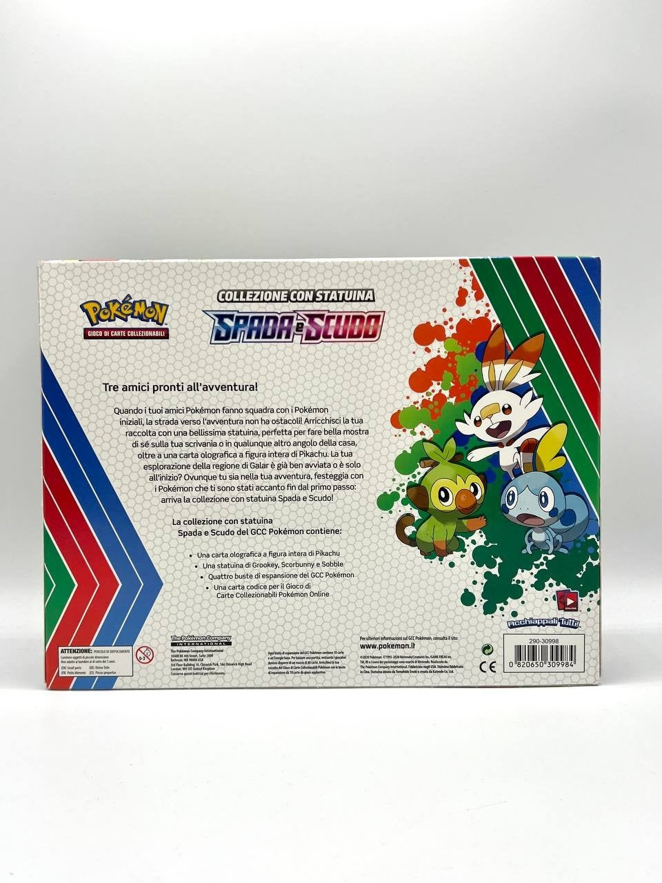Pokémon Collezione con Statuina Spada e Scudo Italiano Sealed 4 bustine
