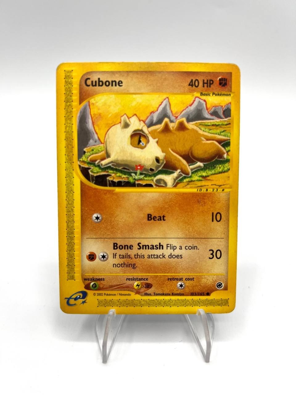 carta pokemon Cubone 103/165 set Expedition Played Inglese No holo Vintage
