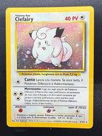 Carta Pokemon Clefairy 5/102 set Base BS Italiano Poor holo Vintage