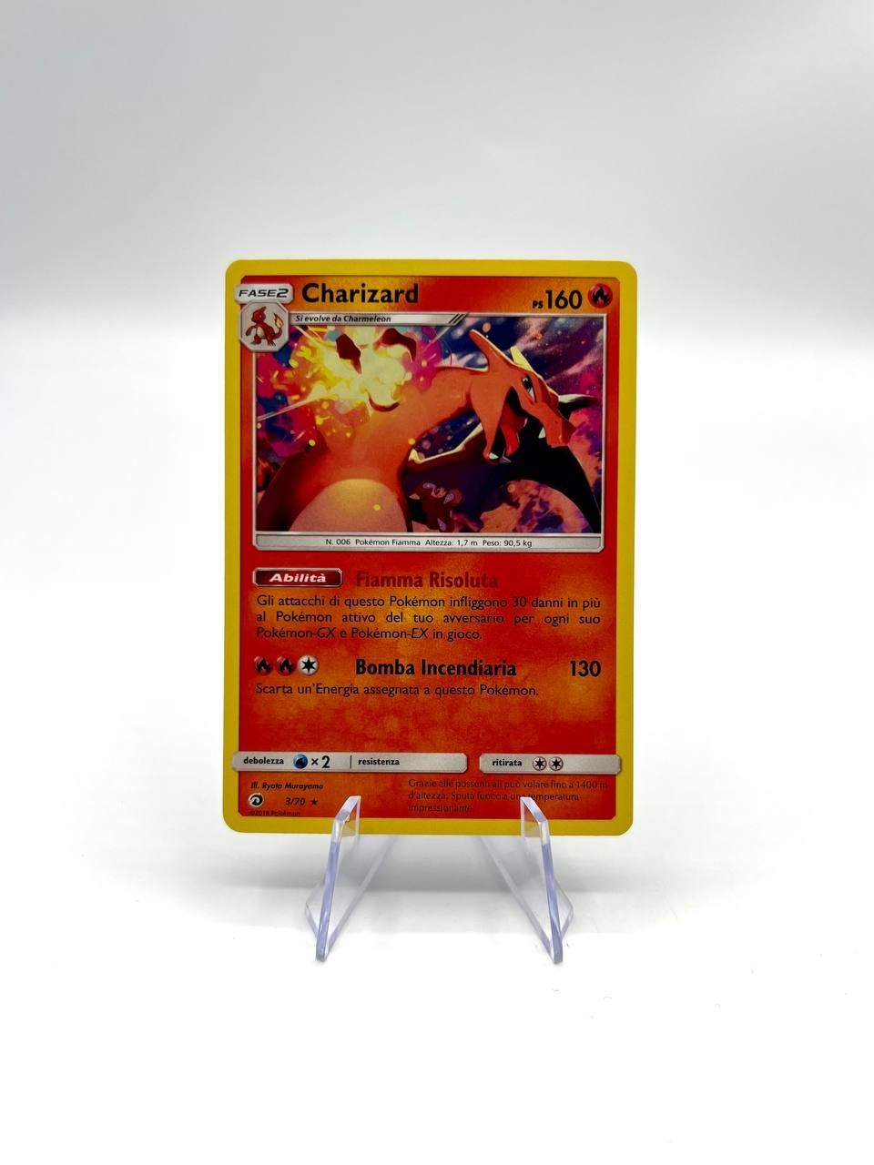 Carta Pokemon Charizard 3/70 set Trionfo dei draghi Italiano Holo Near mint