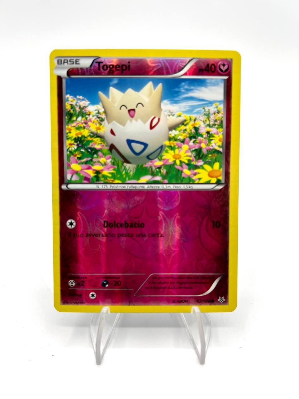 Carta pokemon Togepi 43/108 set Furie volanti Italiano reverse Holo Near mint