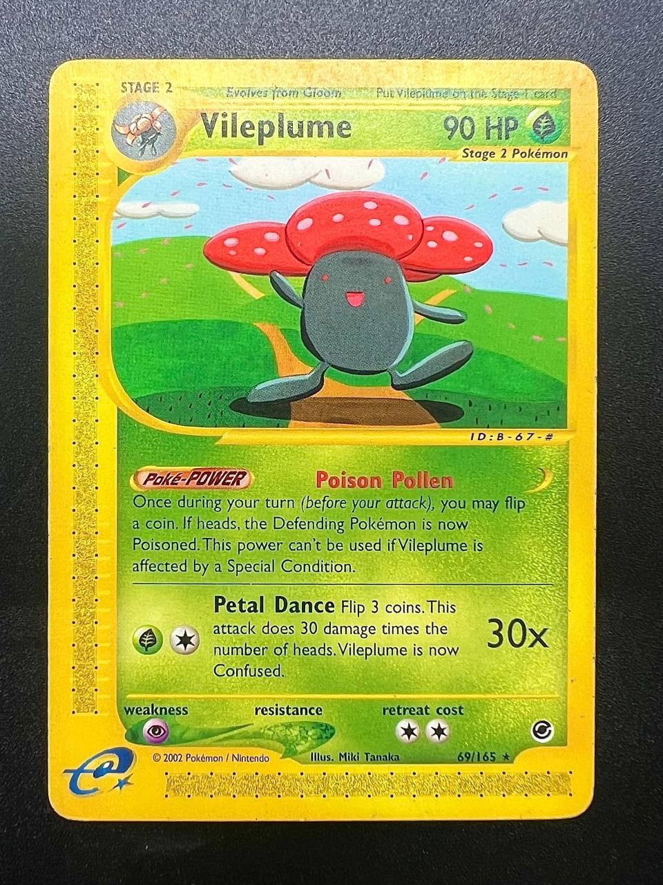 Carta Pokemon Vileplume 69/165 set EX Expedition Inglese No holo Vintage Good