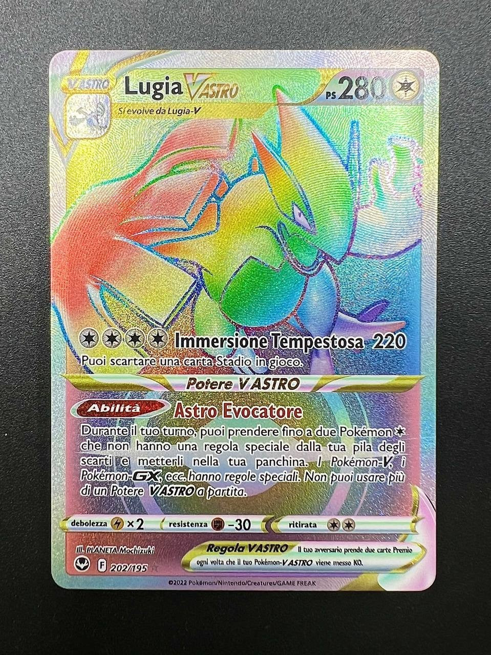 Pokemon Lugia VSTAR 202/195 SIT Tempesta argentata Italiano Holo Near mint
