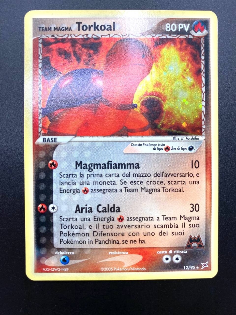 Carta pokemon Team Magma Torkoal 12/95 Holo EX Team Magma vs Team Aqua Near mint