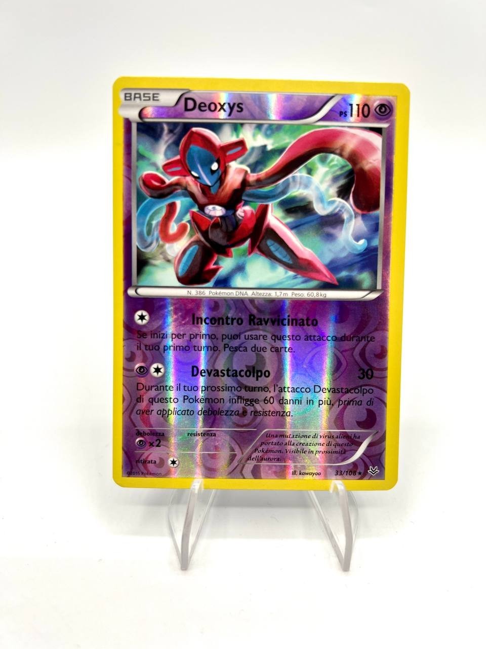 Carta pokemon Deoxys 33/108 set Furie volanti Italiano Reverse Holo Near mint