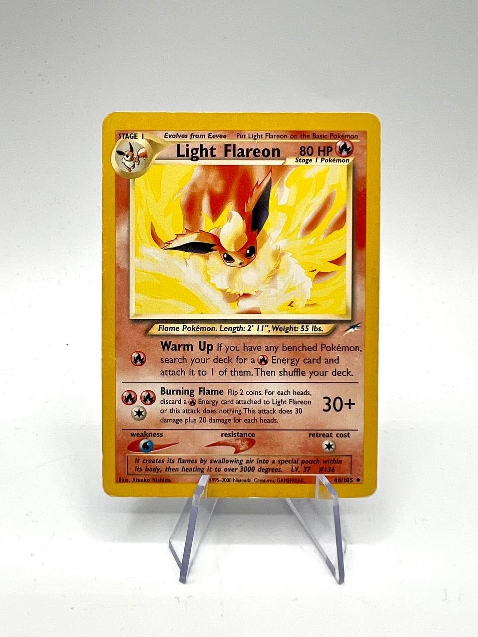 Pokemon Card Light Flareon 46/105  Neo Destiny ENG inglese played vintage