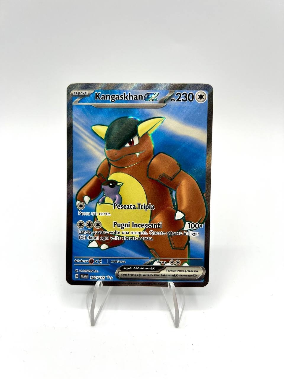 Pokemon Kangaskhan ex 190/165 MEW 151 scarlatto e violetto Italiano NM Holo