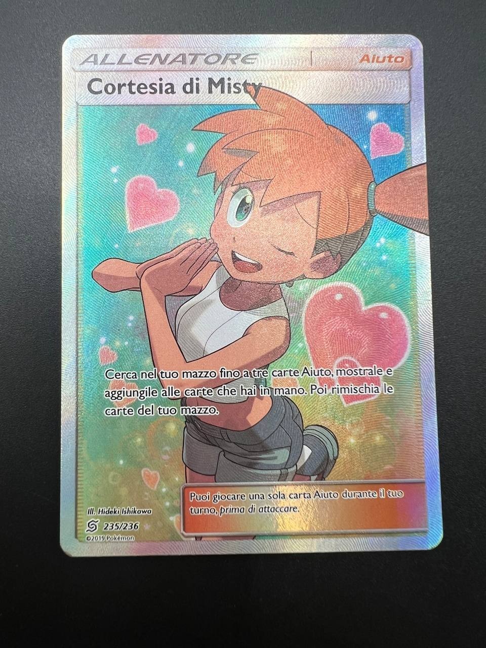 carta pokemon Cortesia di misty 235/236 set Sintonia mentale Italiano Near mint