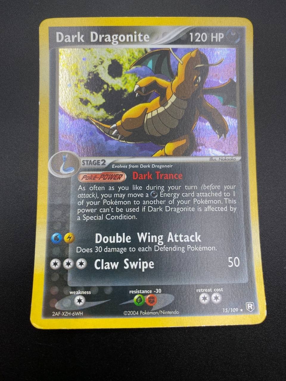 Carta pokemon Dark Dragonite 15/109 Holo set Team Rocket Returns Inglese ENG EXC
