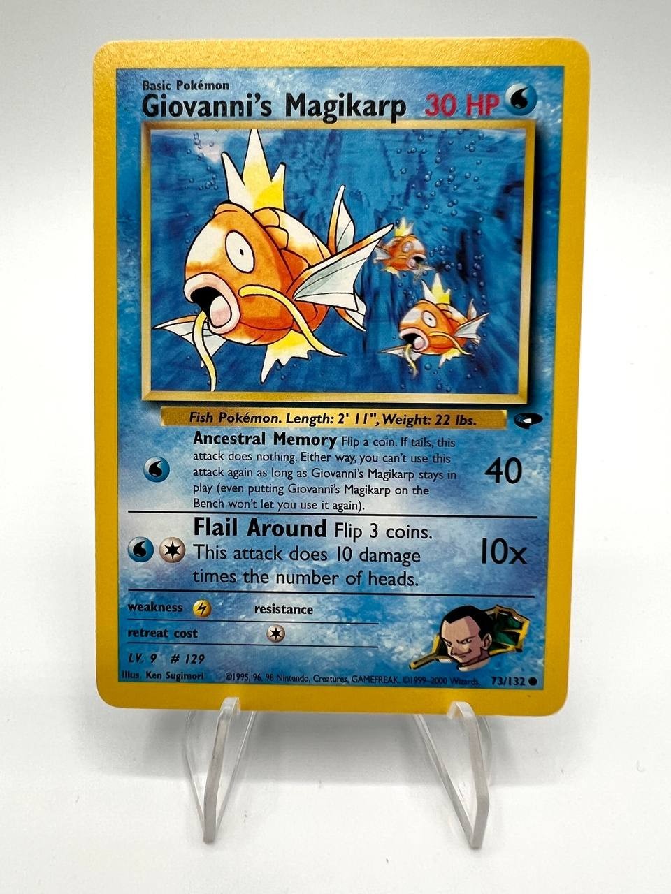 Carta pokemon Giovanni's Magikarp Gym Challenge 73/132 Vintage Excellent ENG