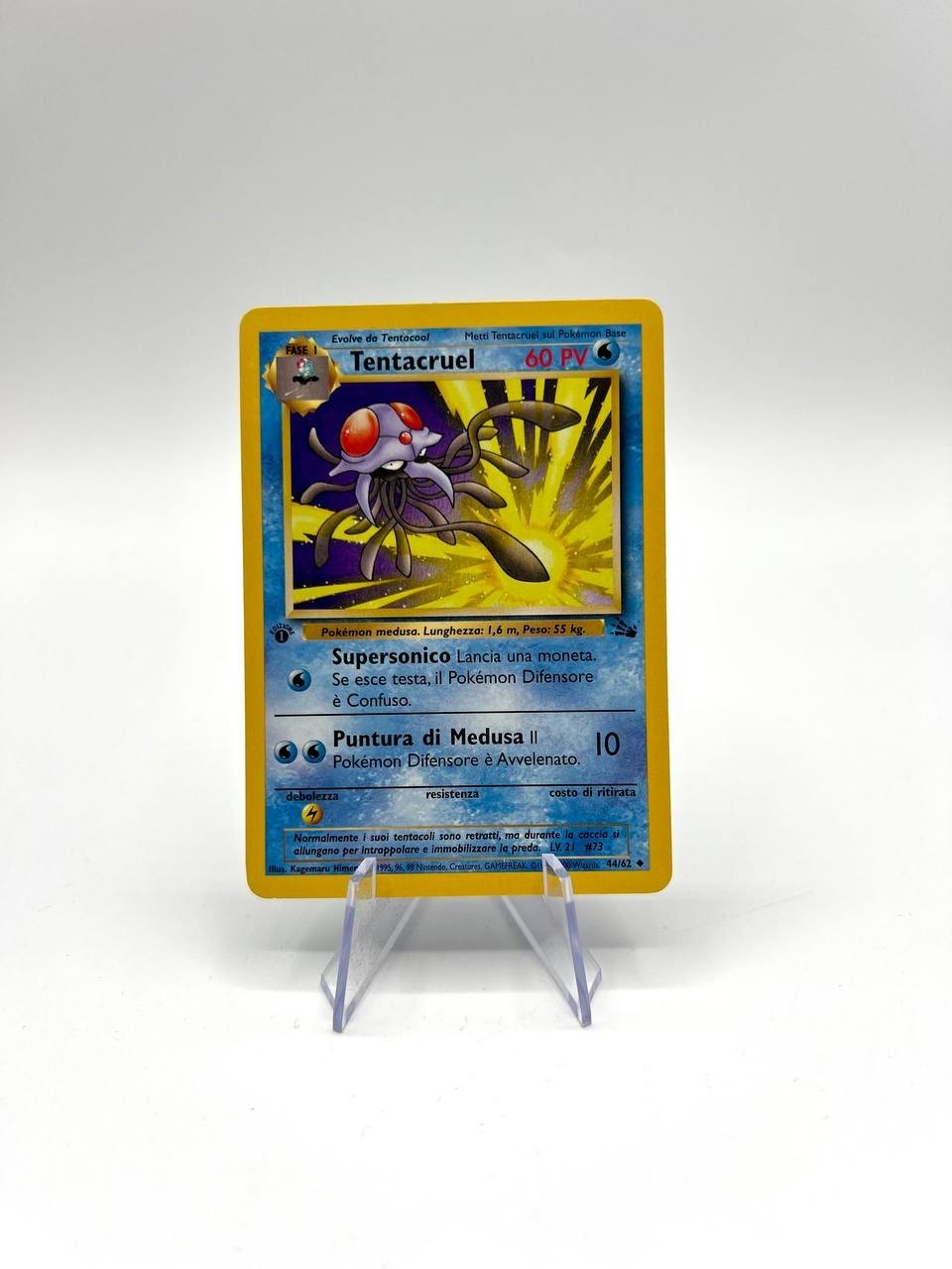 Carta Pokemon 1a edizione set Fossil FO Tentacruel 44/62 Italiano vintage EXC