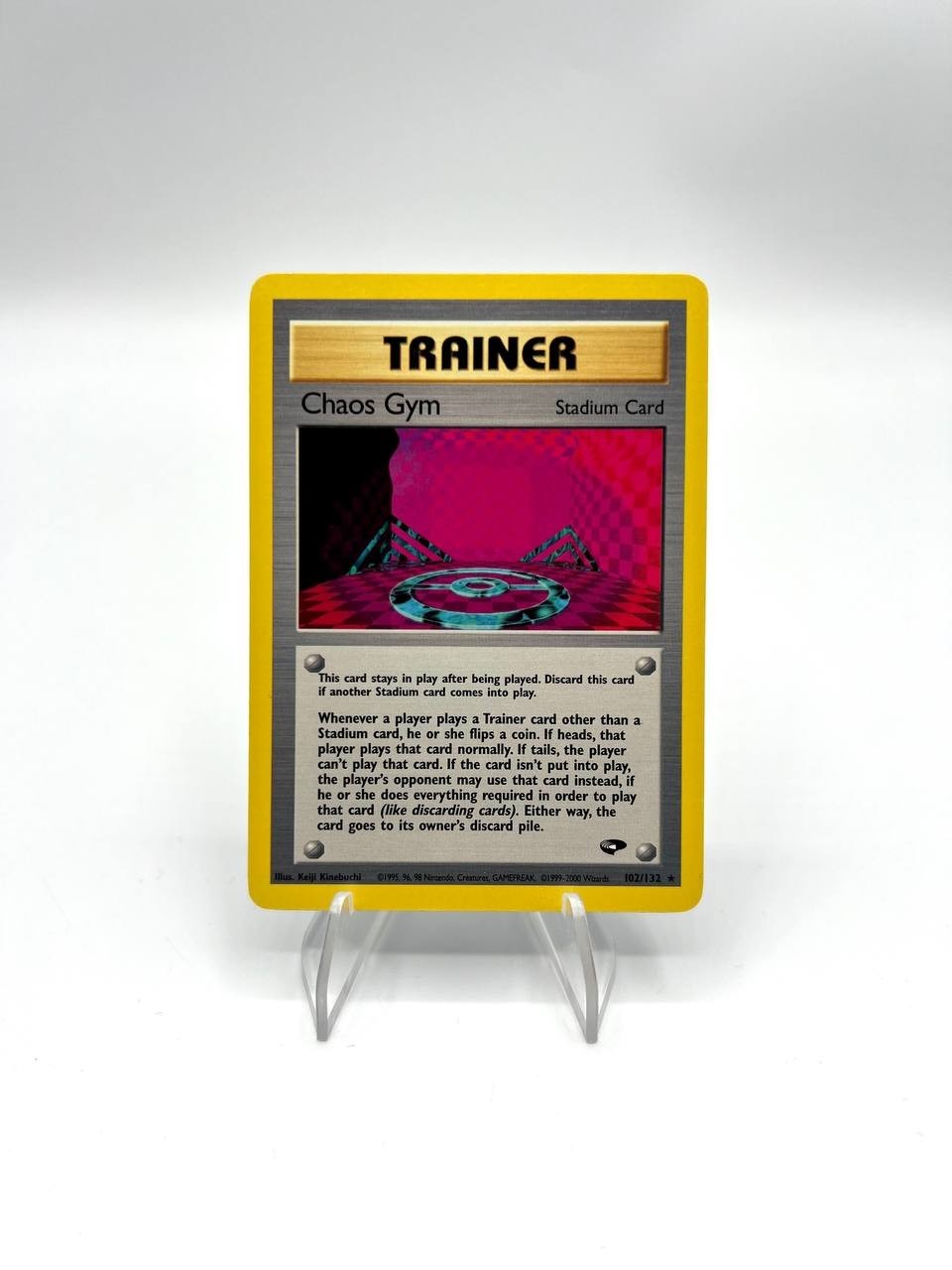 Carta Pokemon set Gym Challenge Chaos Gym 102/132 Good Inglese Vintage no holo