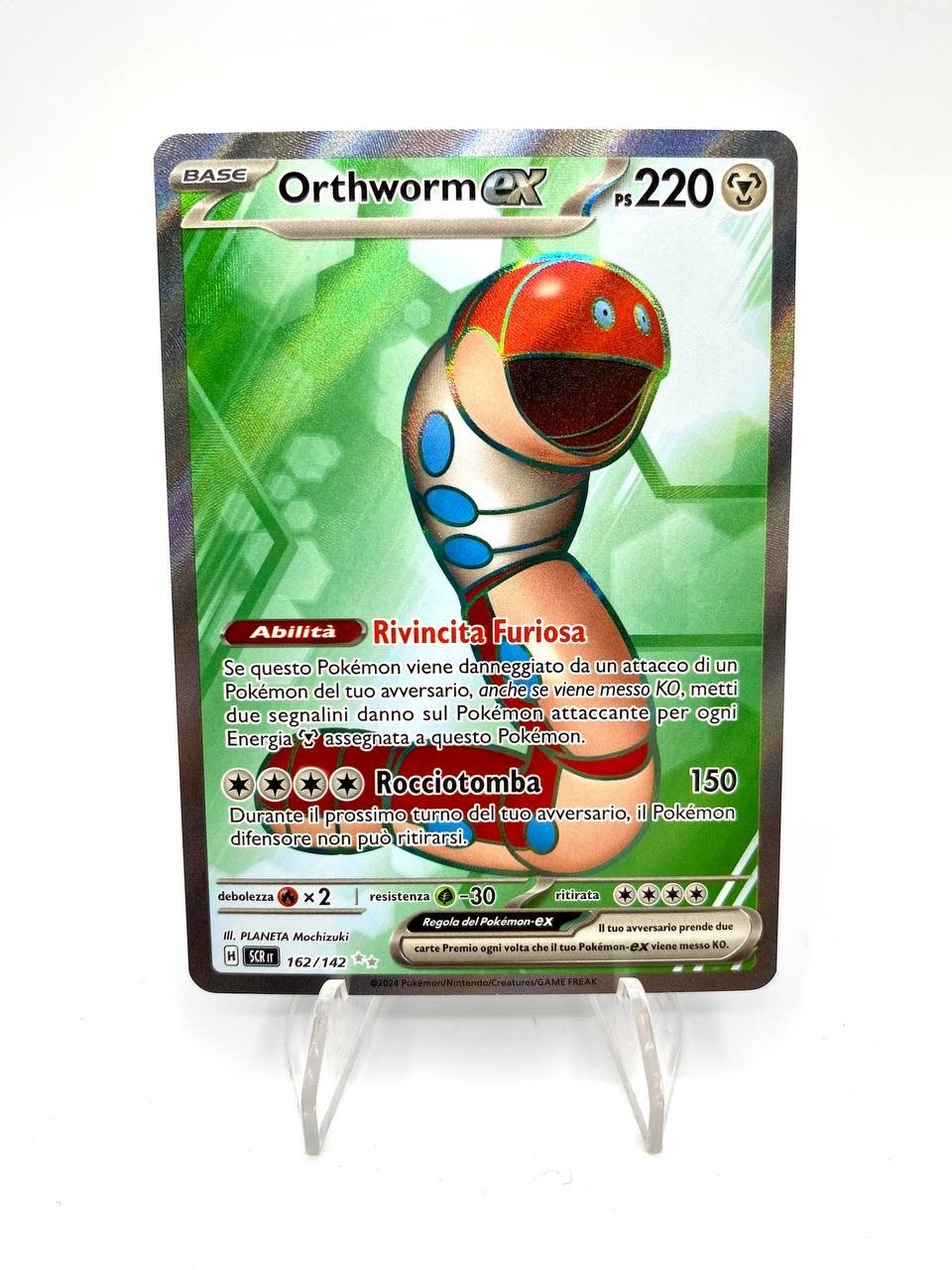 Carta Pokemon ORTHWORM EX SCR 162/142 set Corona Astrale Italiano Near Mint Holo