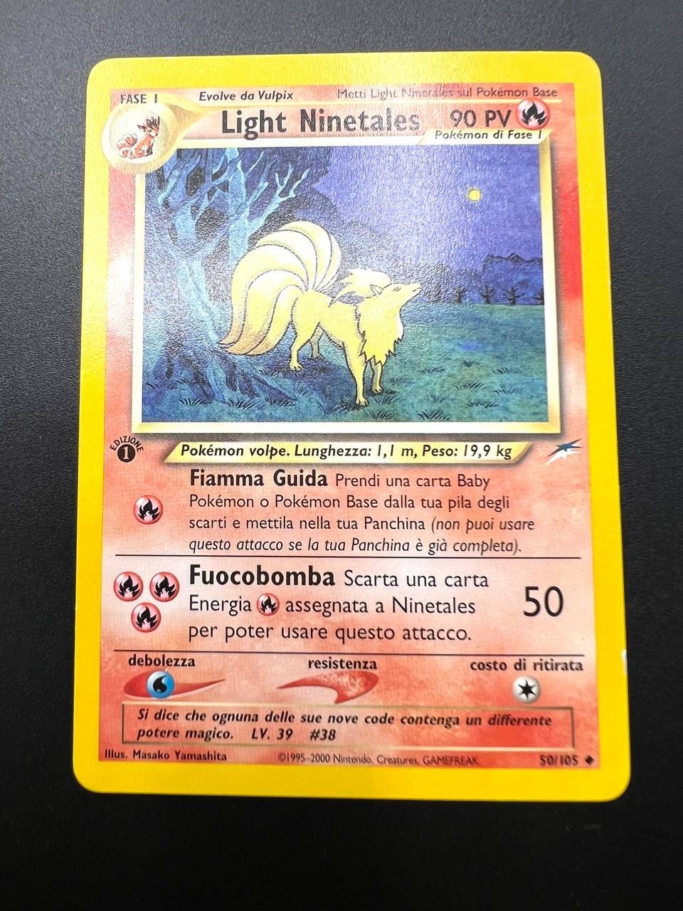 Carta Pokemon set Neo Destiny Light Ninetales 50/105 Excellent 1a edizione ITA