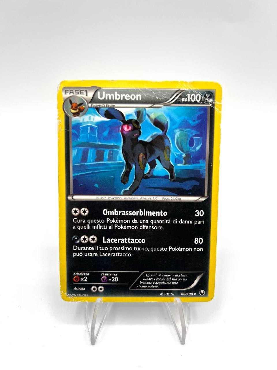 Carta pokemon Umbreon 60/108 Esploratori delle tenebre Italiano Poor Vintage