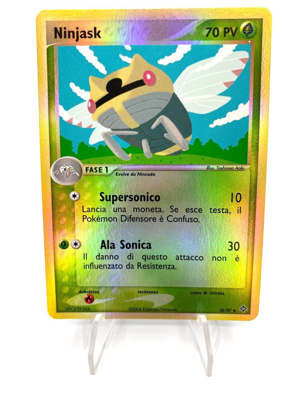carta pokemon Ninjask 38/97 Reverse Holo set EX Drago 2004 Vintage Near mint
