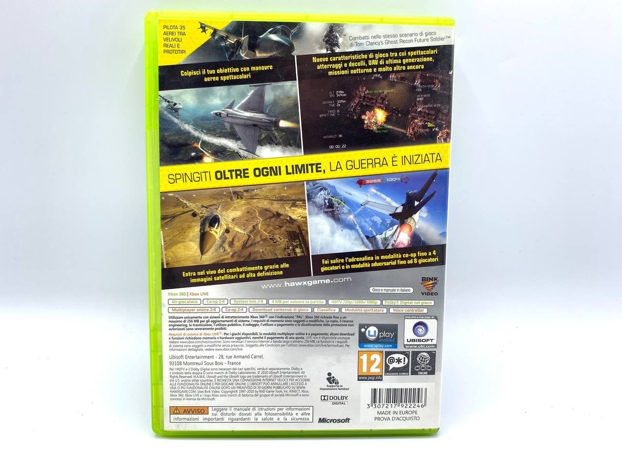 Tom Clancy's HAWX H.A.W.X. 2 Microsoft Xbox 360 Completo Funzionante Italiano