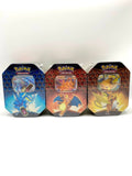 Tin Pokemon Destino Sfuggente Sealed Ita Charizard Gyarados Raichu Carte Tins