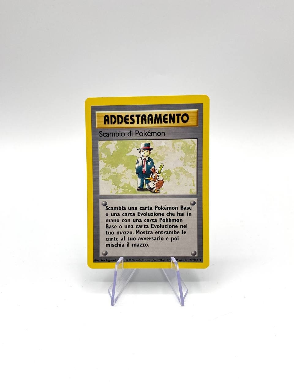 Carta Addestramento Scambio Di Pokemon italiano set base BS 77/102 Excellent