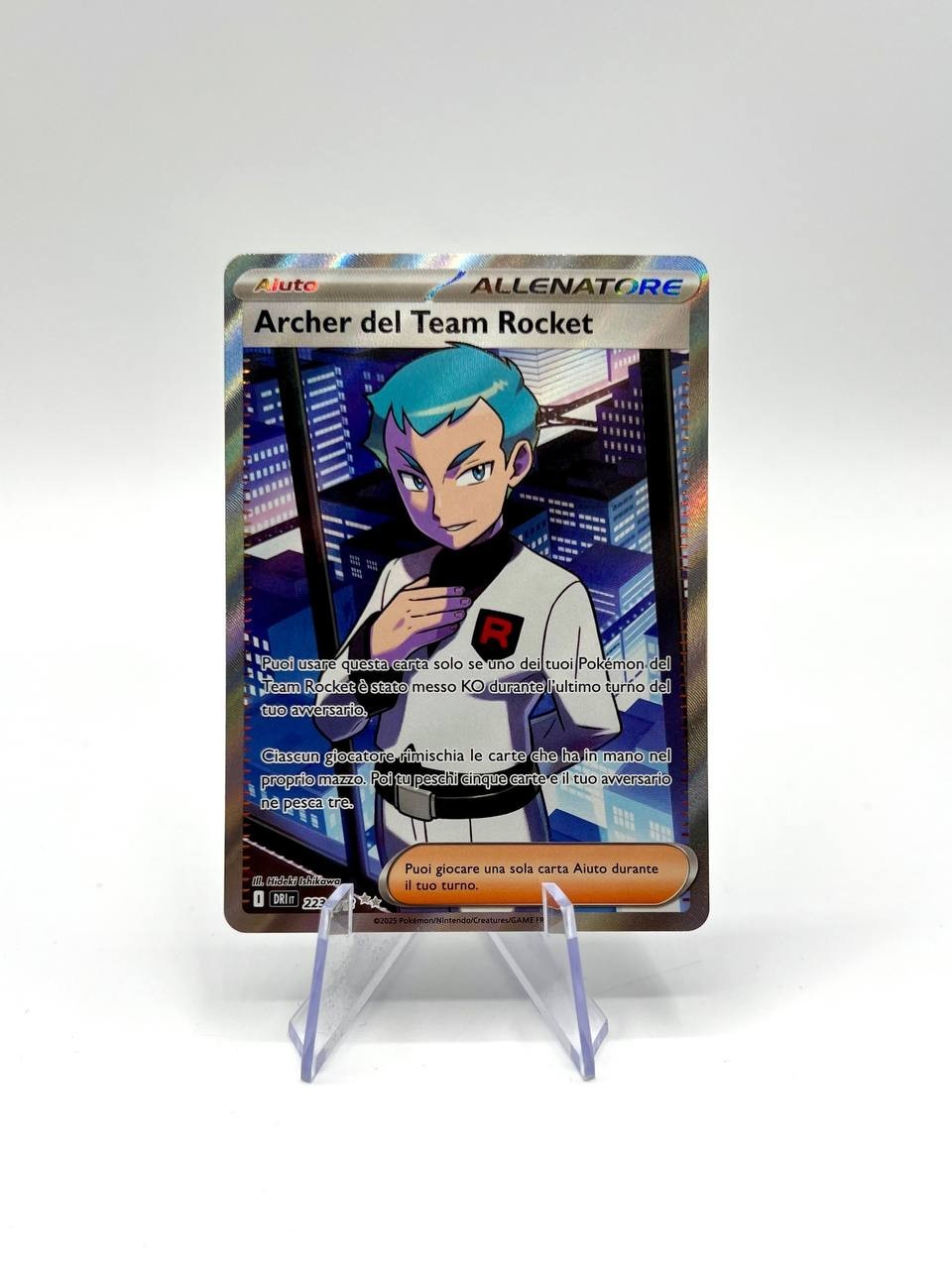 Carta pokemon ARCHER DEL TEAM ROCKET 223/182 DRI set Rivali Predestinati ITA NM