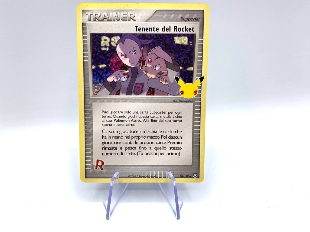 Carta pokemon tenente del rocket 86/109 25th anniversary Italiano Near Mint