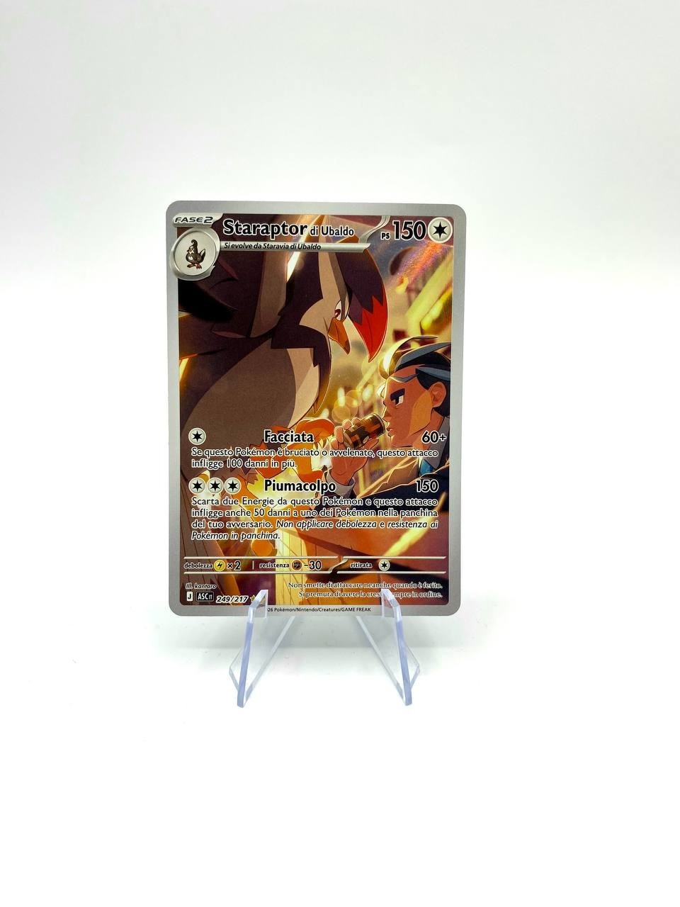 Carta pokemon STARAPTOR di Ubaldo 249/217 ASC Ascesa Eroica ITA NEAR MINT Holo