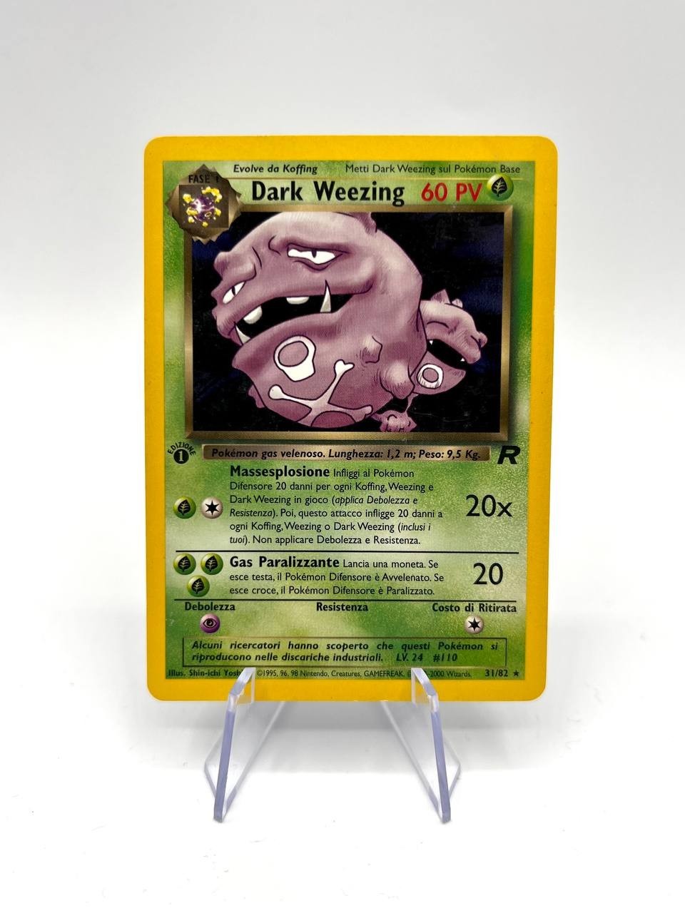 Pokemon Dark Weezing 31/82 italiano 1999 Team Rocket prima edizione excellent