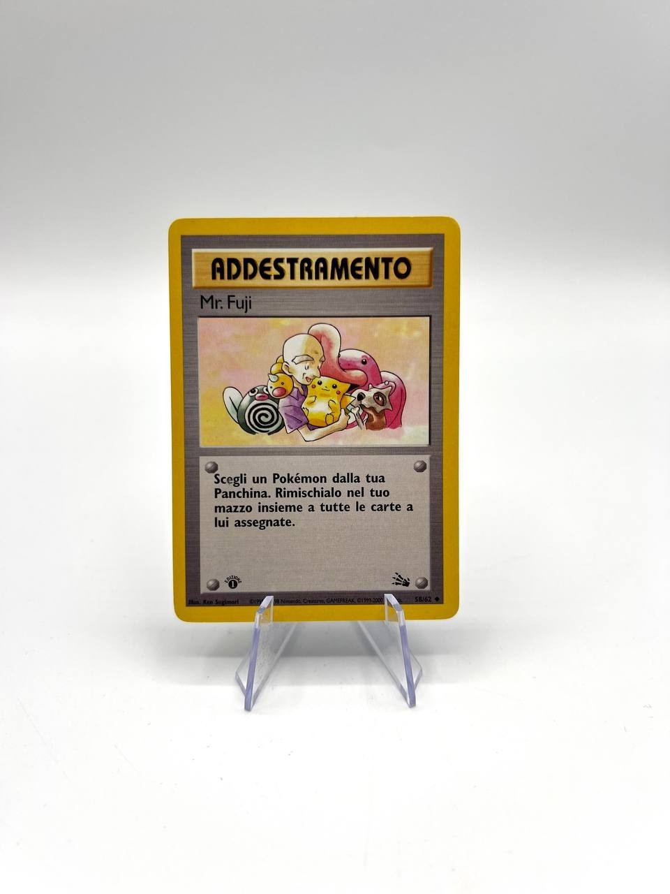 Carta pokemon Mr. Fuji 58/62 set Fossil FO Vintage Excellent 1a edition Italiano