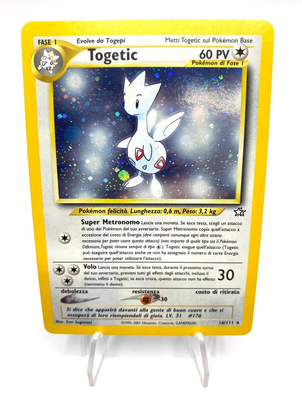 Carta Pokémon set Neo Genesis Togetic 16/111 Unlimited Holo Vintage Excellent