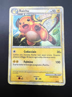 Carta pokemon Raichu 30/30 set HGSS Trainer Kit Holo Vinatge 2010 Poor