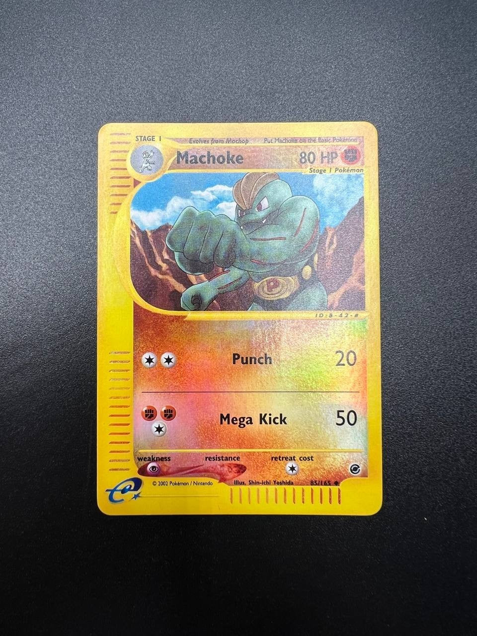 Pokemon Machoke Card 85/165 Expedition Base Set Reverse Holo inglese excellent