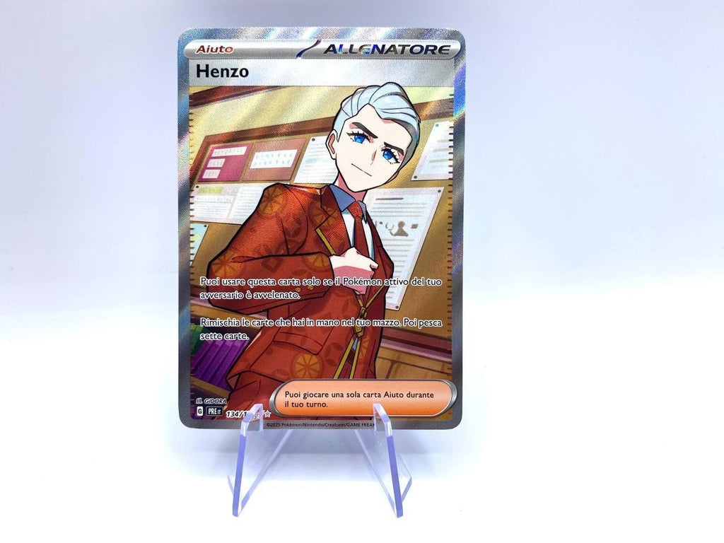 Carta pokemon Allenatore HENZO PRE it 134/131 Evoluzioni Prismatiche Near mint