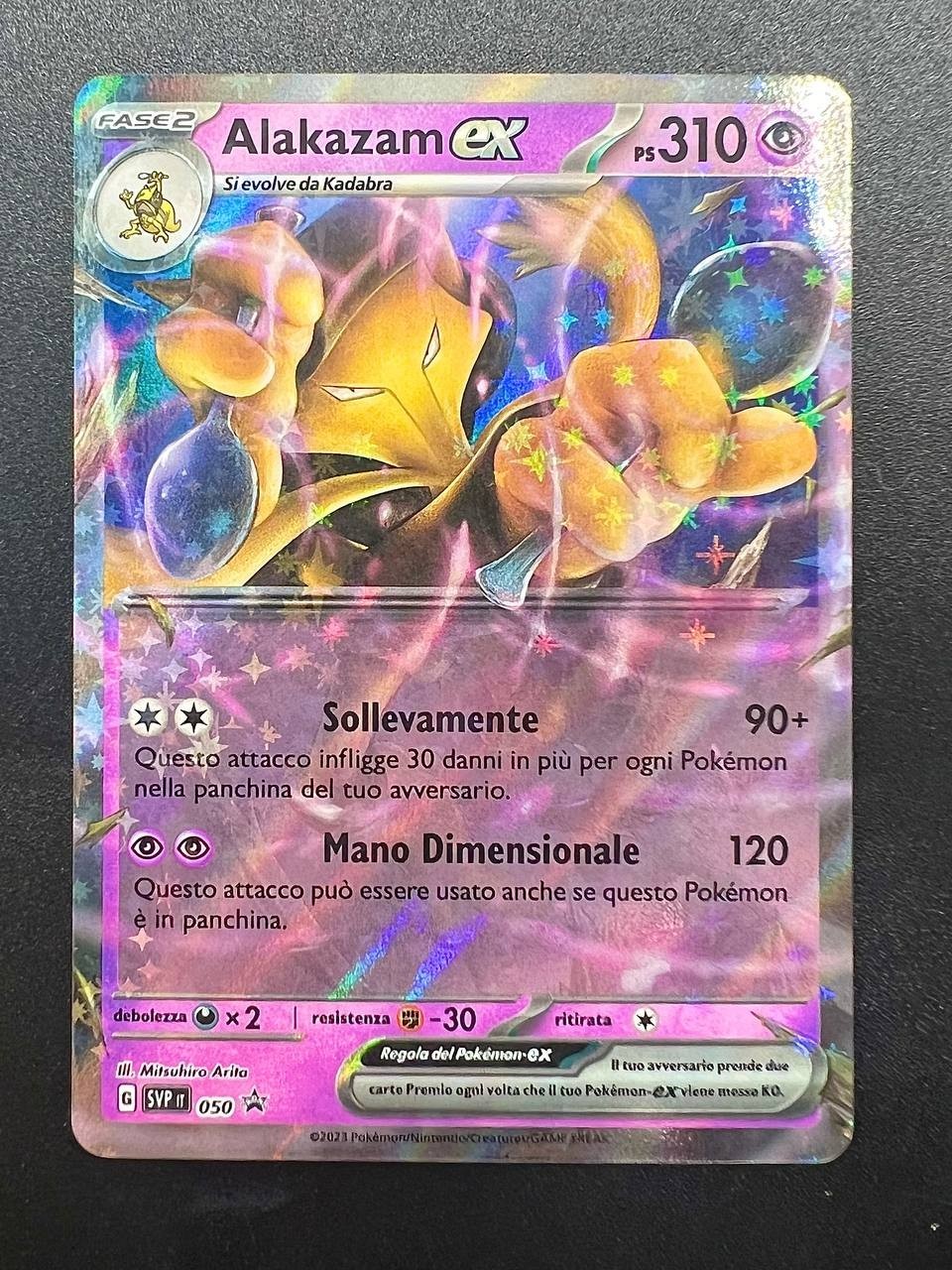 Pokemon Alakazam SVP 050 Scarlatto e violetto 151 Black Star Promo Holo Italiano