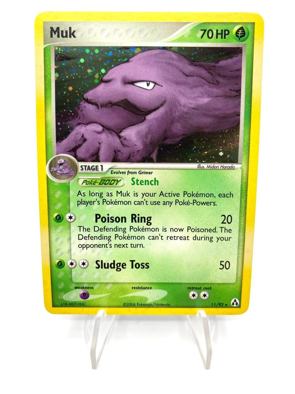 Carta pokemon Muk 11/92 Holo set Legend Maker Near mint Vintage Inglese ENG