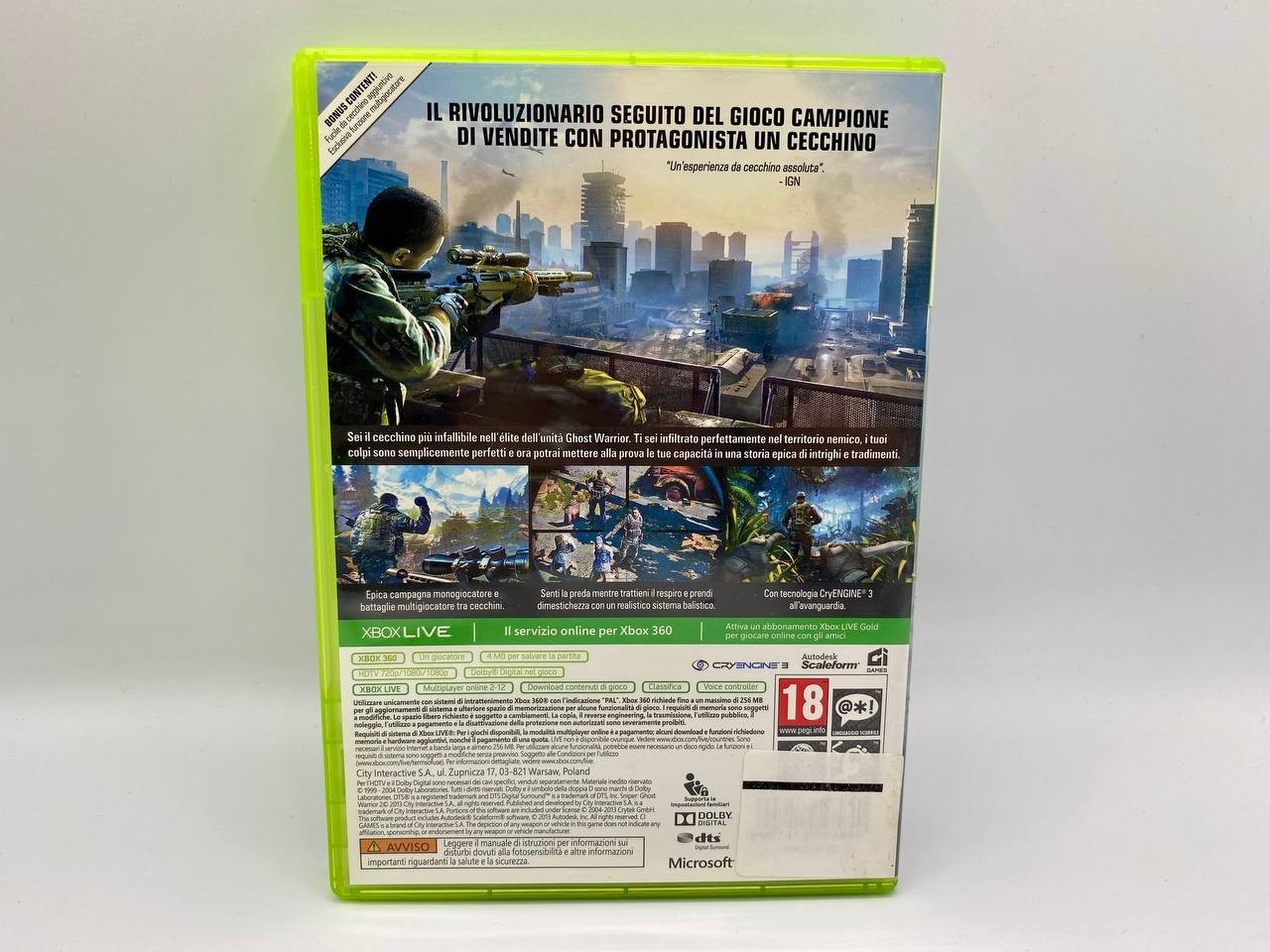 Sniper Ghost Warrior 2 Limited Edition Xbox 360 Completo Funzionante Italiano
